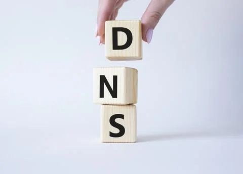 DNS -Domain Name Server - Consumer Price Index symbol. Concept word DNS on .. Stock Photos