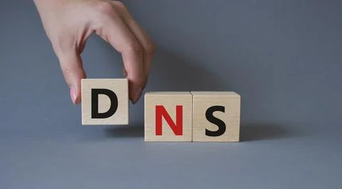 DNS -Domain Name Server - Consumer Price Index symbol. Concept word DNS on .. Stock Photos