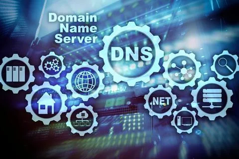 DNS. Domain Name System. Network Web Communication. Internet and digital 스톡 사진