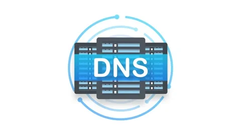 DNS Domain Name System Server. Global communication network. Motion graphics Stock Footage 159978241