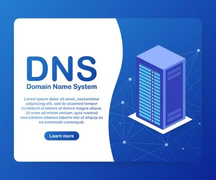 DNS Domain Name System Server. Vector illustration. Stock Illustration