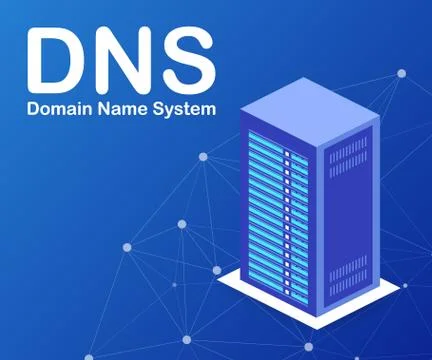 DNS Domain Name System Server. Vector illustration. Stock Illustration