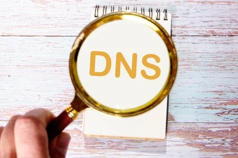DNS Domain Name System Server Decentralized naming system for computers, de.. Stock Photos