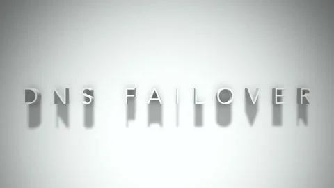 Dns failover 3D title animation white text on a white background Stock Footage 299372920
