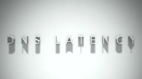 Dns latency 3D title animation with shadows on a white background Stock Footage 296844693