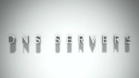 Dns servers 3D title animation with shadows on a white background Stock Footage 297128790