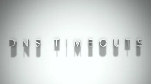 Dns timeouts 3D title animation white text on a white background Stock Footage 299758597