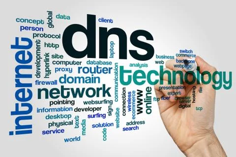 DNS word cloud concept Stock Illustration