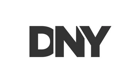 DNY logo design template with strong and modern bold text. Initial based ve.. Stock Illustration