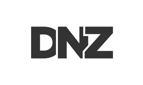 DNZ logo design template with strong and modern bold text. Initial based ve.. Stock Illustration