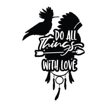 Do All Things With Love typography t-shirt design, tee print, t-shirt design Stock-Illustration