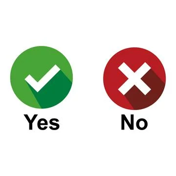 Do and Don't vector illustration button choice. Stock Illustration