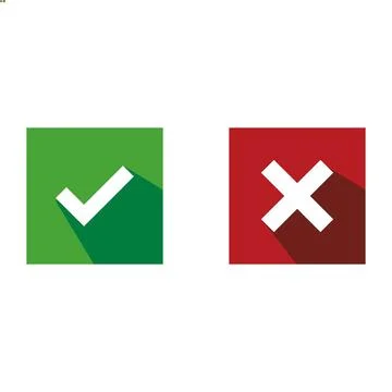 Do and Don't vector illustration button choice. Stock Illustration