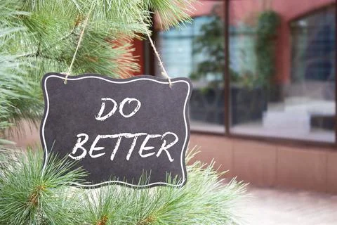 Do Better symbol. Do Better black chalk blackboard. Beautiful background wi.. Stock Photos