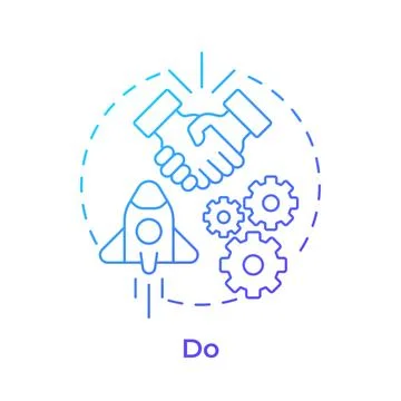 Do blue gradient concept icon Stock Illustration