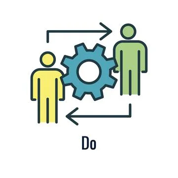 Do Concept for Plan Do Check Act Business Strategy Continuous Improvement PDC Illustrazione stock