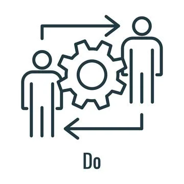 Do Concept for Plan Do Check Act Business Strategy Continuous Improvement PDC Illustrazione stock