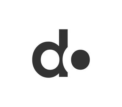 DO creative geometric initial based modern and minimal logo. Letter d o tre.. 스톡 일러스트