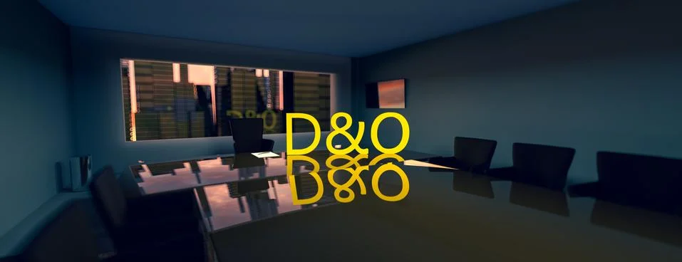 D&amp;O. Directors and officers liability Insurance concept. Director's office with Stock Illustration