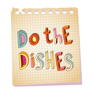 Do the dishes Illustrazione stock