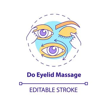Do eyelid massage concept icon Stockillustratie