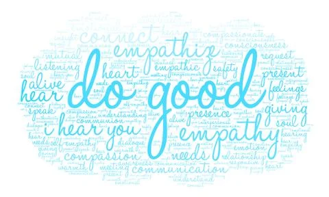 Do Good Word Cloud Illustrazione stock