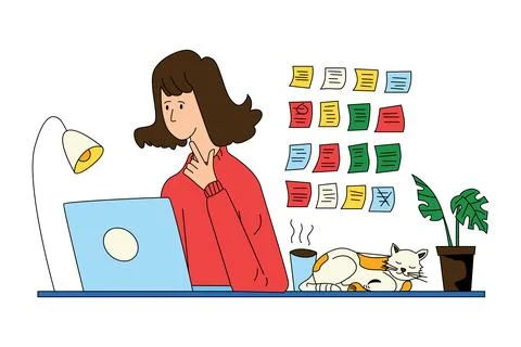 Do Homework Illustration Stock Illustration