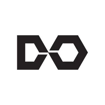 Do initial letter vector logo icon Stock Illustration