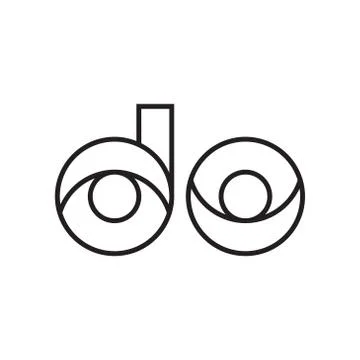 Do initial letter vector logo icon Stock Illustration
