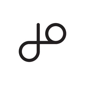 Do initial letter vector logo icon Stock Illustration