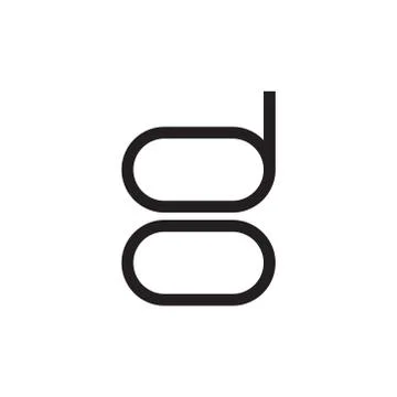 Do initial letter vector logo icon Stock Illustration