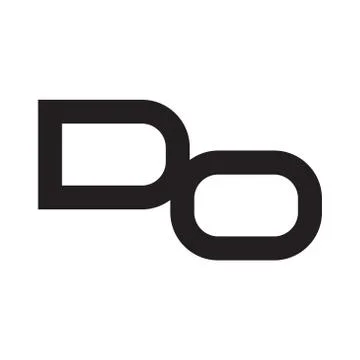 Do initial letter vector logo icon Stock Illustration