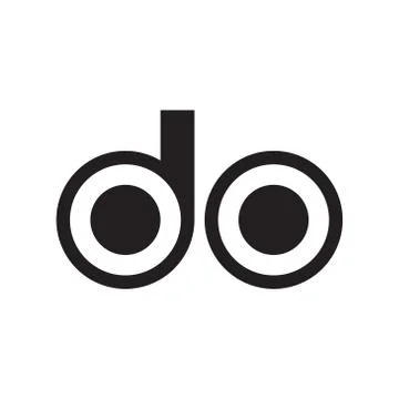 Do initial letter vector logo icon Stock Illustration
