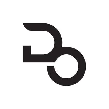 Do initial letter vector logo icon Stock Illustration