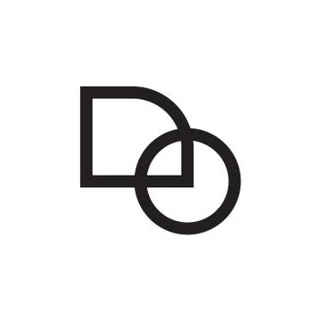 Do initial letter vector logo icon Stock Illustration