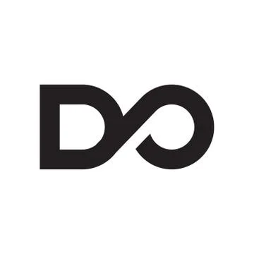 Do initial letter vector logo icon Stock Illustration