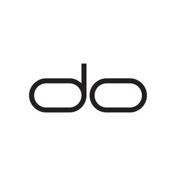 Do initial letter vector logo icon Stock Illustration