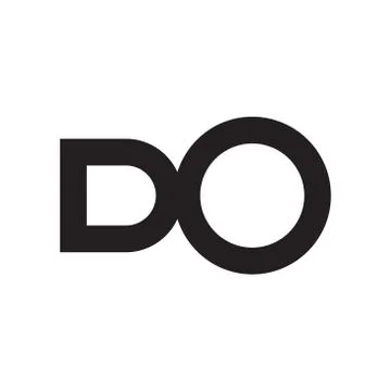 Do initial letter vector logo icon Stock Illustration