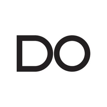 Do initial letter vector logo icon Stock Illustration