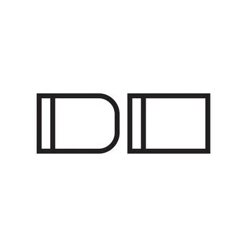 Do initial letter vector logo icon Stock Illustration