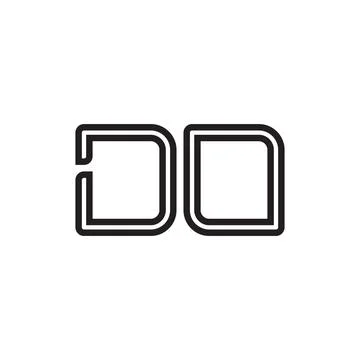 Do initial letter vector logo icon Stock Illustration