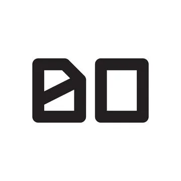 Do initial letter vector logo icon Stock Illustration