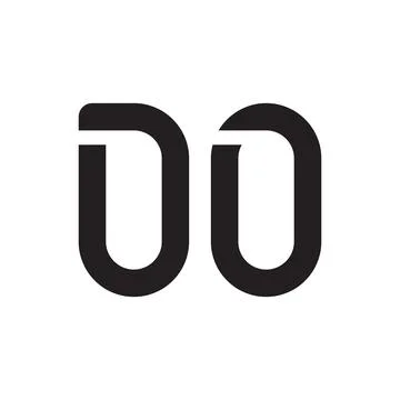 Do initial letter vector logo icon Stock Illustration