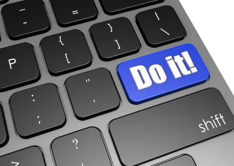Do it with black keyboard Stock-Illustration