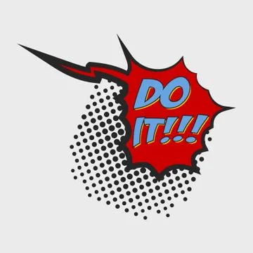 Do it Comic Book Bubble Text Stock Illustration