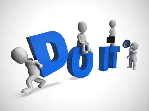 Do it concept icon means starting out urgently with great motiva 스톡 일러스트
