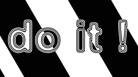 Do it! Looping footage has 4K resolution. Illustration. Stock Footage 105690611