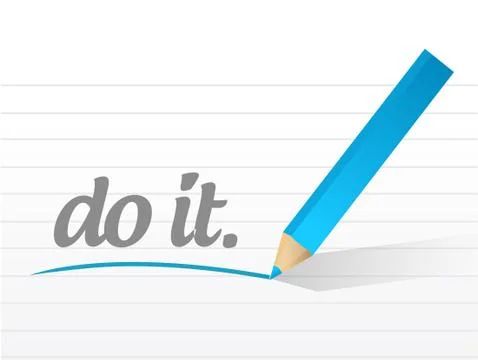 Do it message illustration design 스톡 일러스트