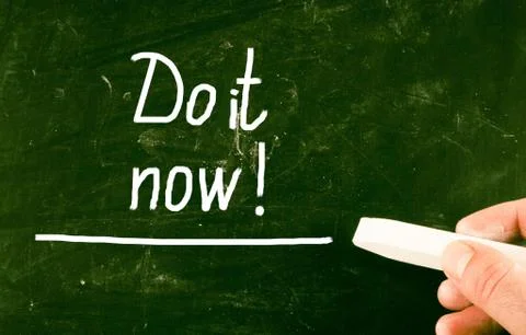 Do it now concept Illustrazione stock