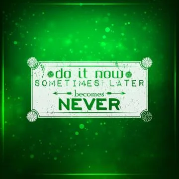 Do it now 스톡 일러스트